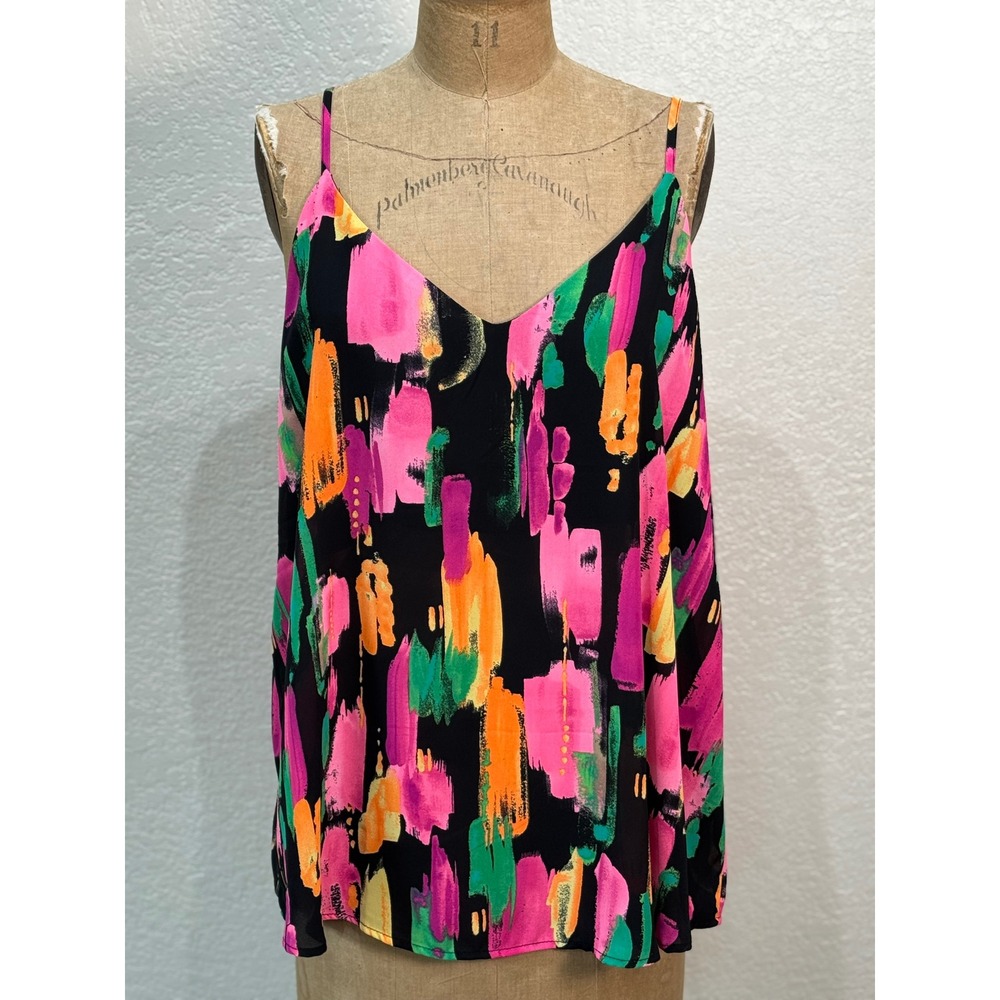 Perch by Blu Pepper Womens 3X Abstract Brushstroke Camisole Tank Top NWT